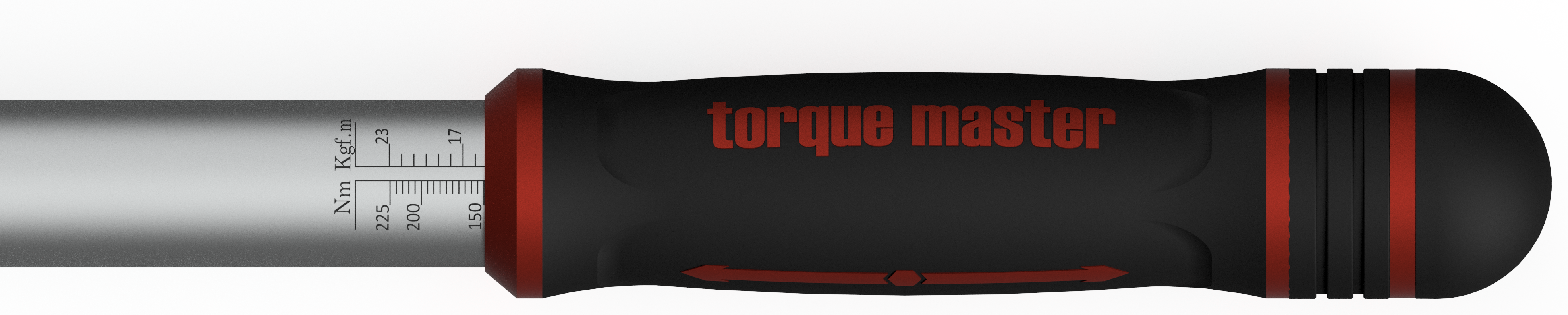 Torque Master handle with the setting knob pushed back in and locked, ready for use